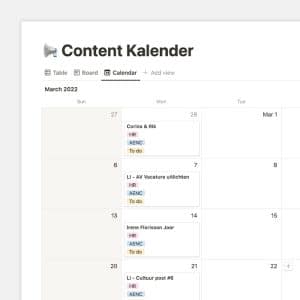 Content kalender